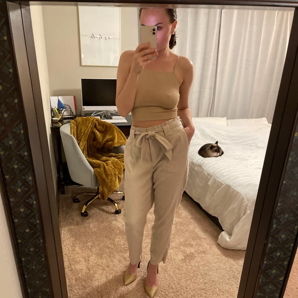 Express Paperbag Waist Dress Pants